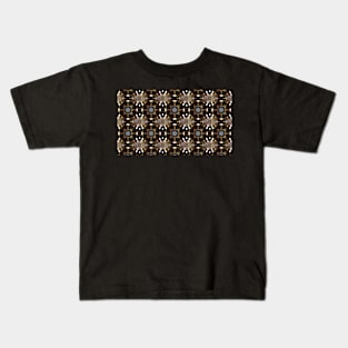 Mandala Black Floral Indian Kids T-Shirt